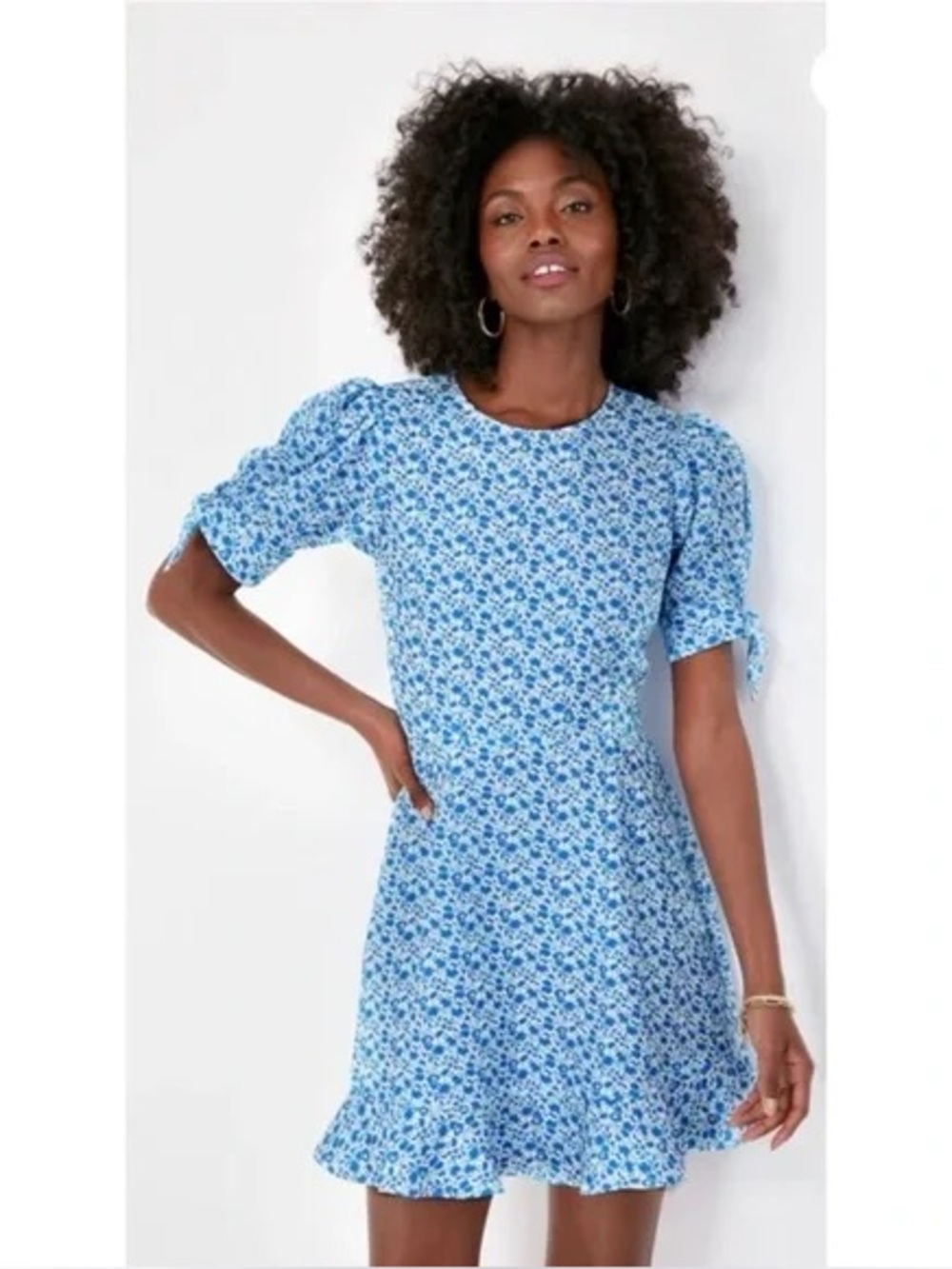 Blue floral cotton dress by Hyacinth House NWT XXL